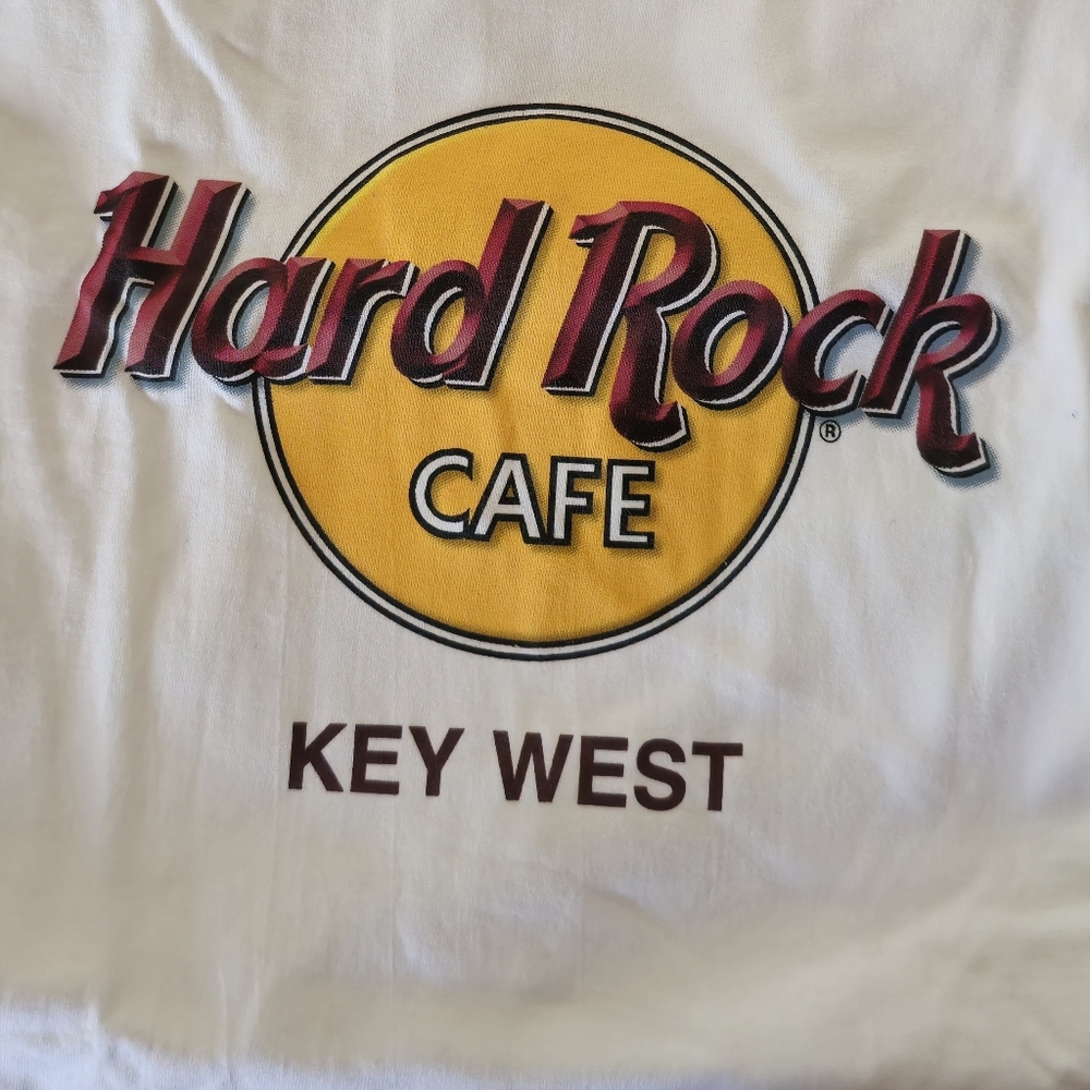 Hard Rock Cafe White Tee with Red and Yellow Logo
